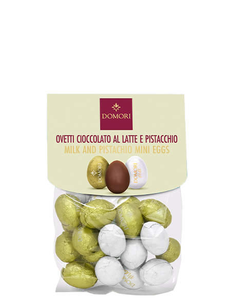 Pochette Ovetti di Cioccolato al Latte e Pistacchio