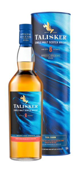 Talisker Single Malt Scotch Whisky 8 Yeart Old Tadal Churn
