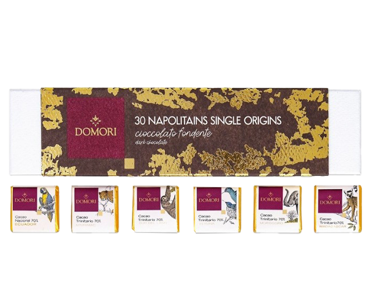 Coffret 30 Napolitains Single Origins Cioccolato Fondente