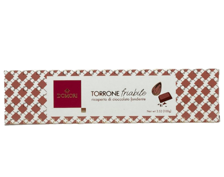 Torrone friabili ricoperto di cioccolato fondente