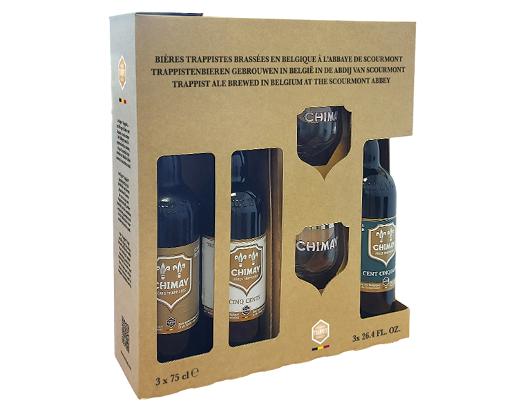 Confezione Chimay Blond con 2 Calici