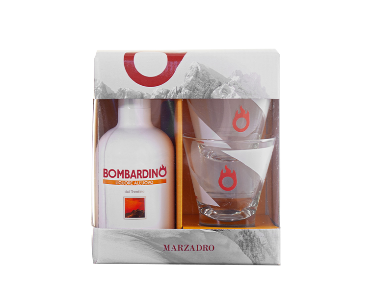 Confezione Bombardino Con 2 Bicchieri