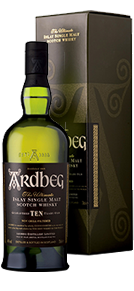 Image of Ardbeg Islay Single Malt Scotch Whisky "Ten" Years Old