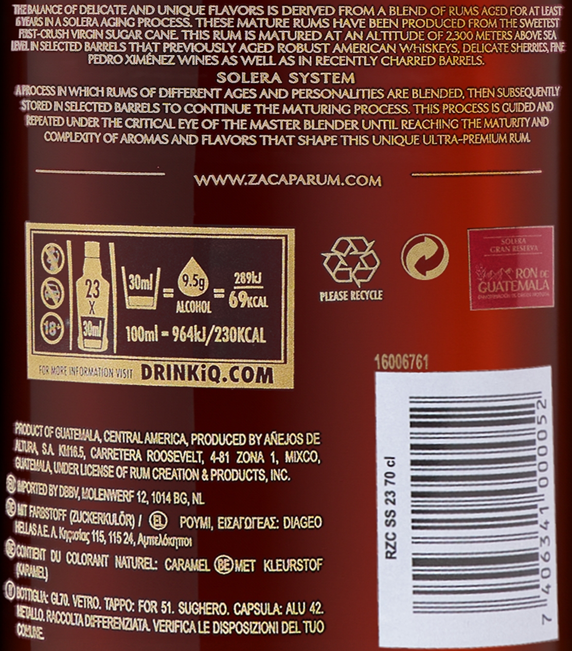 Zacapa Rum Zacapa Solera Gran Reserva | Svinando