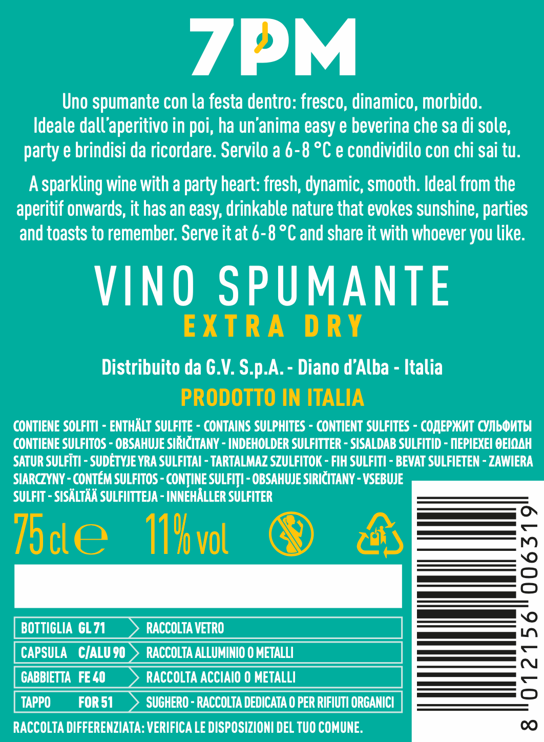 Spumante 7PM Blanc Extra Dry Svinando Wine Club