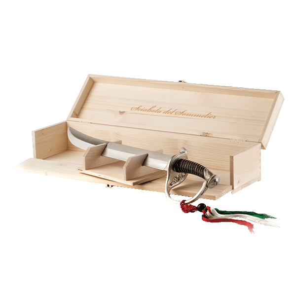 Cofanetto in legno con sciabola