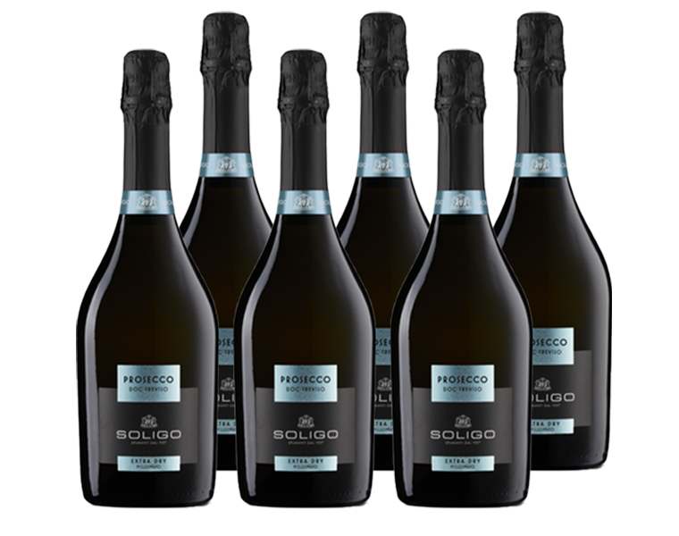 Confezione 6 Bottiglie Prosecco Treviso Millesimato DOC