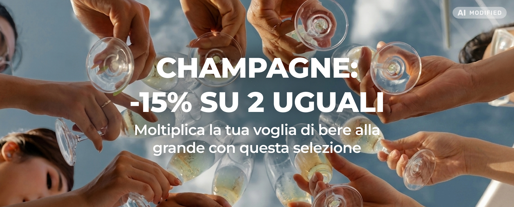 CHAMPAGNE: -15% SU 2 UGUALI