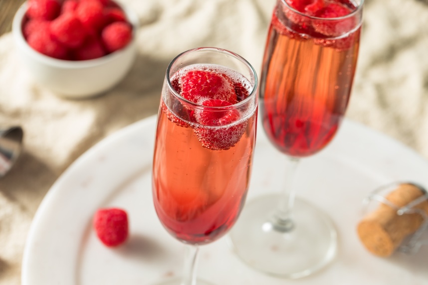 cocktail kir royal con champagne